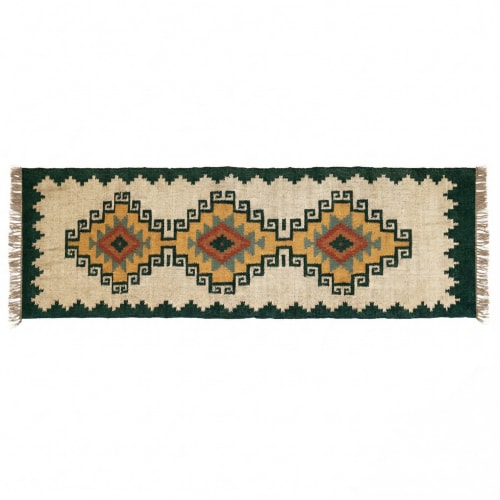 Handwoven Woolen Stair Runner Rug | Rugs by Evergreen Carpets