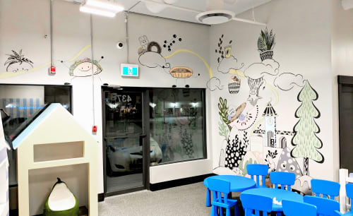 Mural for a Kids Zone | Murals by Yiting Creatives | Avenida Food Hall and Fresh Market in Calgary