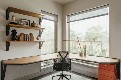 Custom Geometric Walnut Table by Ankor Studios seen at ...