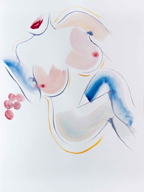 Red | Watercolor Painting in Paintings by Eve Devore