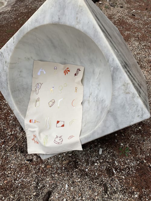 Oh hey, language | Embroidery in Wall Hangings by Tatiana May | Athens, Greece in Athens