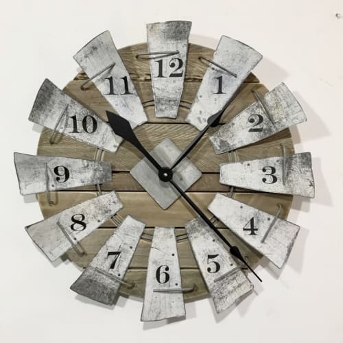 Windmill Clock | Decorative Objects by Girl In Her Shed