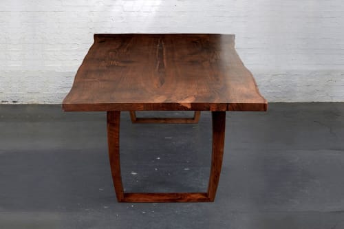 Table: Book Matched Ripple English Walnut by Jonathan Field | Dining Table in Tables by Jonathan Field