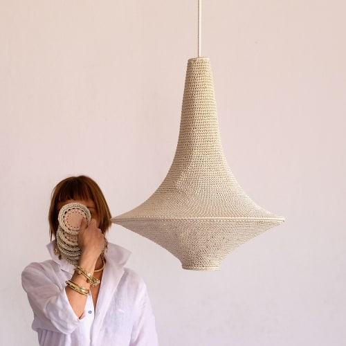 Wahad Crochet Pendant Lamp - Large | Pendants by Hamimi | Kimpton Rowan Palm Springs Hotel in Palm Springs