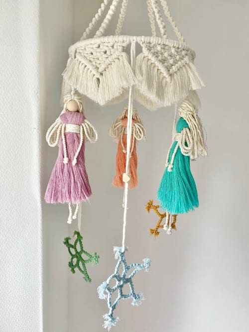 Boho baby Mobile | Wall Hangings by Got A Knot