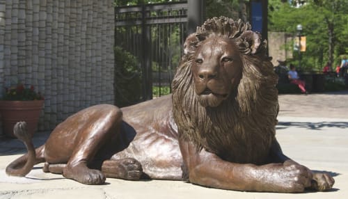 “Adelor” the Lion | Public Sculptures by Koh -Varilla Guild | Lincoln Park Zoo in Chicago