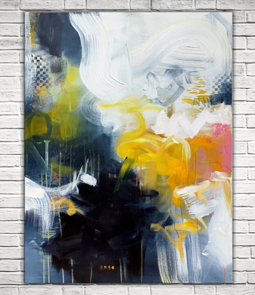 Pink Crush | Oil And Acrylic Painting in Paintings by Andrada Anghel