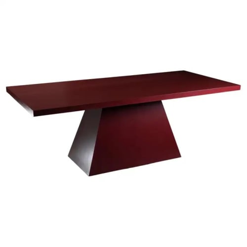 Lacquer Brutal Deep Dark Red Dining Table | Tables by NO AGE FURNITURE STUDIO