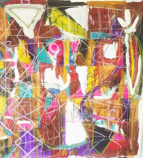 Shapes of You | Paintings by Sona Fine Art & Design  - SFAD | Wolfgang Puck at Hotel Bel-Air in Los Angeles