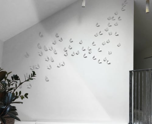 Custom Porcelain butterflies - Ceramic wall art sculpture | Art & Wall Decor by Elizabeth Prince Ceramics