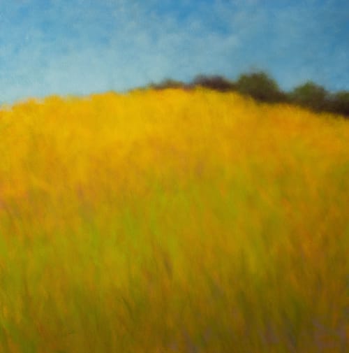 Golden Hill | Oil And Acrylic Painting in Paintings by Victoria Veedell
