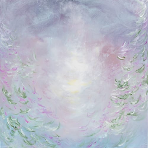 I'll be thinking of you - Abstract floral painting | Paintings by Jennifer Baker Fine Art
