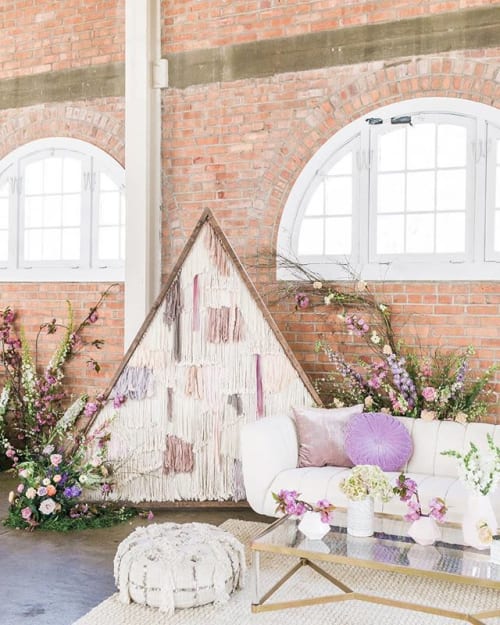 8' Triangular Weaving | Macrame Wall Hanging in Wall Hangings by Tiffany Lusteg | BRICK in San Diego