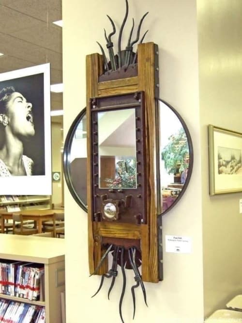 "UNCW Library Mirror" | Art & Wall Decor by paul hill sculpture | William Madison Randall Library in Wilmington