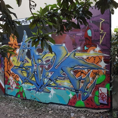 Street Mural | Street Murals by Loodz | Le Croiseur in Lyon