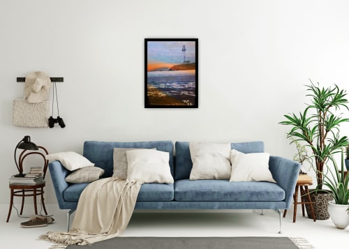 Lighthouse digital collage print canvas | Digital Art in Art & Wall Decor by Tabithas watercolors