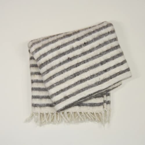Abaca Knapped Wool Throw | Linens & Bedding by Meso Goods