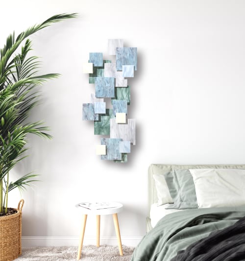 "Tranquility" TTS Glass and Metal Wall Art Sculpture