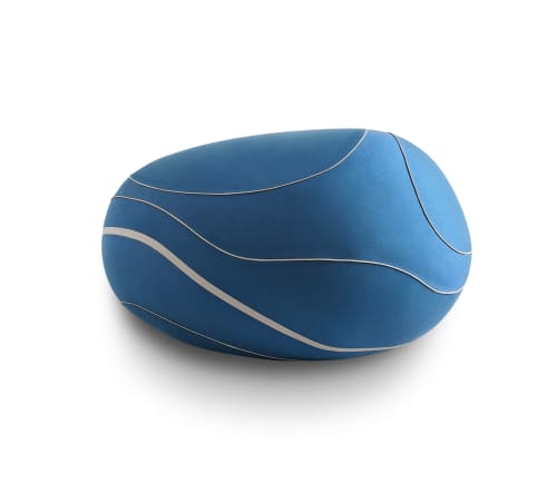 Outdoor stone-pouf "Moby Dick" | Pillows by KATSU | Katsu Studio in Saint Petersburg