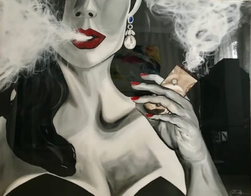 Smoking bills | Paintings by Tetyana Bibik