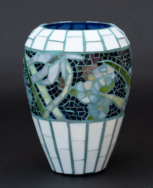 Lily in the Rain | Vase in Vases & Vessels by Sarah Wandrey Mosaics