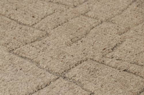 Rug & Kilim’s Textural Rug in Beige-Brown with High-Low | Rugs by Rug and Kilim