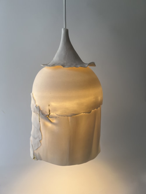 Porcelain Lamp | Fabrics | Pendants by Helene Fleury