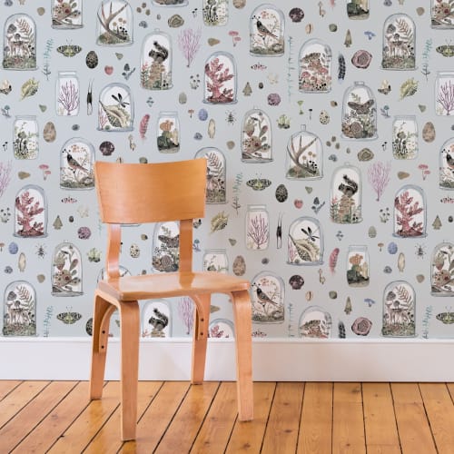 Curio Wallpaper in Gris | Wallpaper by Betsy Olmsted