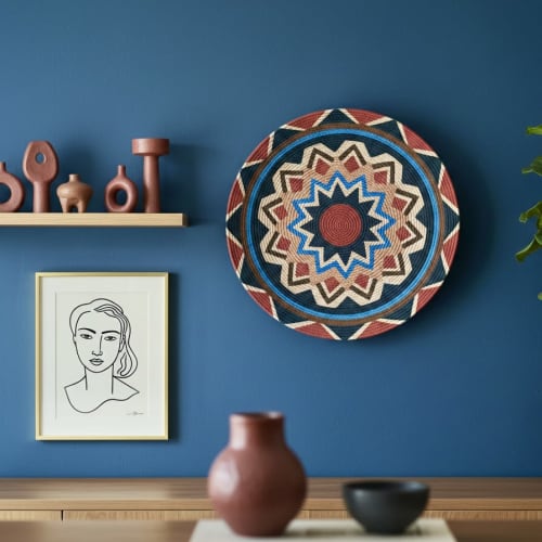 Large Basket for Boho Wall Decor, Woven wall basket | Macrame Wall Hanging in Wall Hangings by Sarmal Design