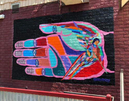 Divine Hand | Street Murals by C. FInley | Brooklyn Charm in Brooklyn