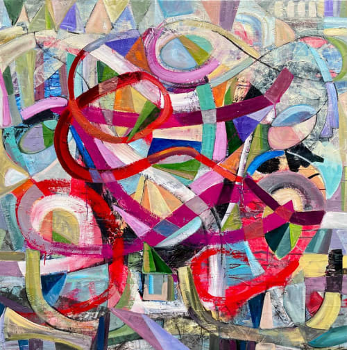 Never Look Back | Oil And Acrylic Painting in Paintings by Kim Shockley Karelson Art | Lenox Square in Atlanta