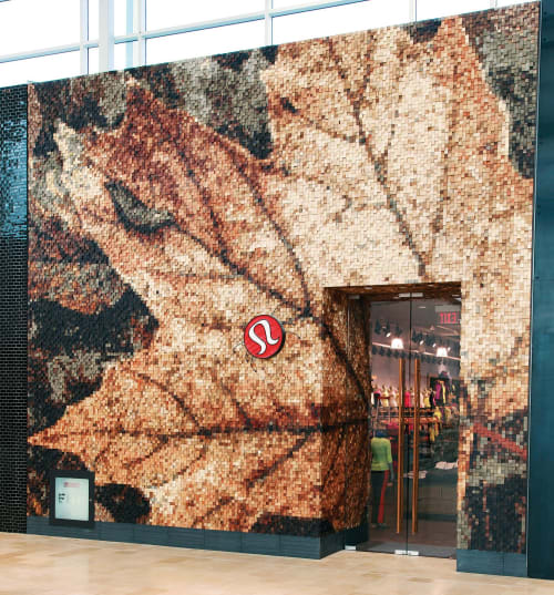 Wood Mosaic | Public Mosaics by Brothers Dressler | lululemon in Toronto