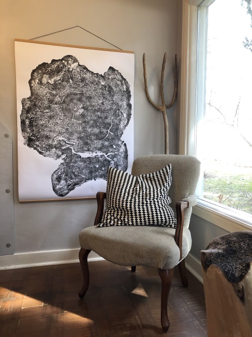 Tree Ring Print Big Leaf Maple From Massachusetts | Paintings by Erik Linton