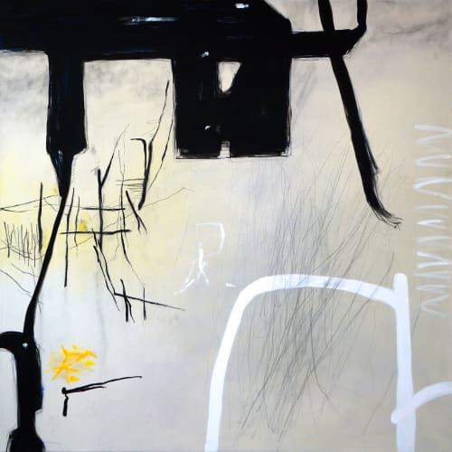 ABIERTO • 48x48" | Mixed Media in Paintings by Victoria Primicias