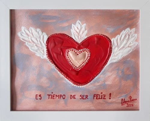 Es tiempo de ser feliz | Oil And Acrylic Painting in Paintings by Elena Parau