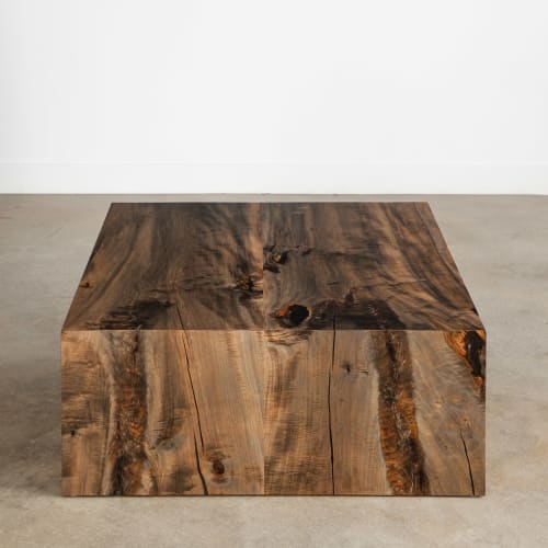 Custom Oxidized Maple Waterfall Table | Tables by Elko Hardwoods