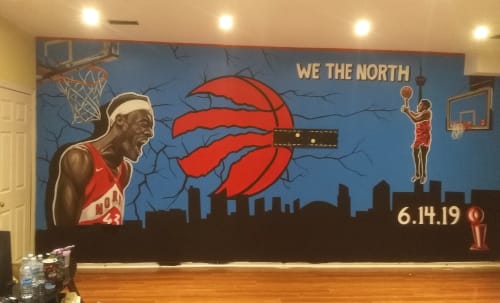 Toronto Raptors Basketball Mural | Murals by Art By David Anthony