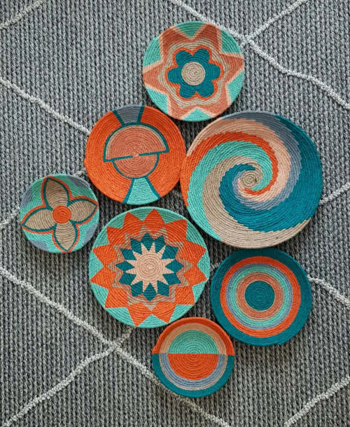 Set of 7 Basket Wall Decor | Decorative Plate in Decorative Objects by Sarmal Design