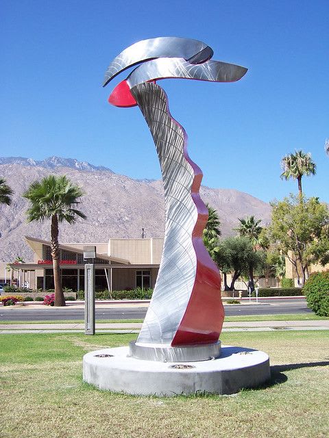 Wave Rhythms | Public Sculptures by John Mishler | "Sunrise Park" in Palm Springs