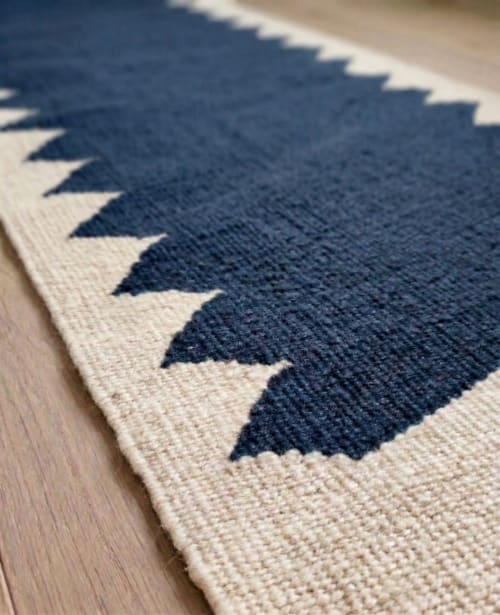 Handwoven Grey Wool Stair Runner | Runner Rug in Rugs by Evergreen Carpets