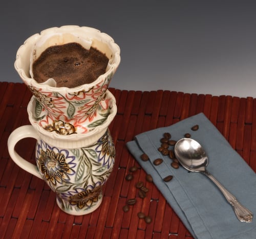 Handmade Mug and Coffee Pour Over | Tableware by Audry Deal-McEver Pottery | Nashville, TN in Nashville