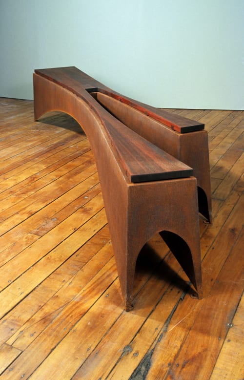 Oxide Turnout Bench | Public Sculptures by Joshua Enck