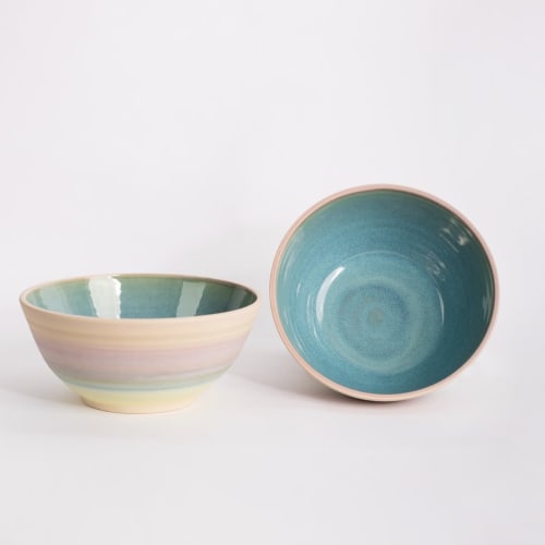 Rainbow Ombre Bowl | Serveware by Tina Fossella Pottery