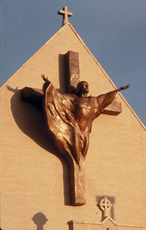 Love and Forgiveness by Denny Haskew, NM | Public Sculptures by JK Designs and the National Sculptors' Guild | Trinity Episcopal Church in Greeley