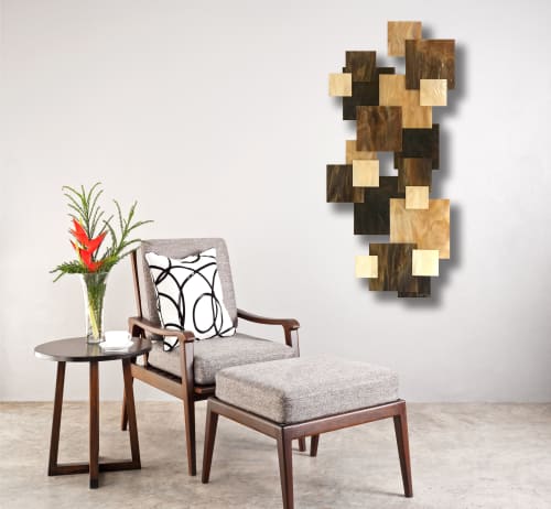 "Cosmos" TTS Glass and Metal Wall Art Sculpture | Wall Sculpture in Wall Hangings by Karo Studios