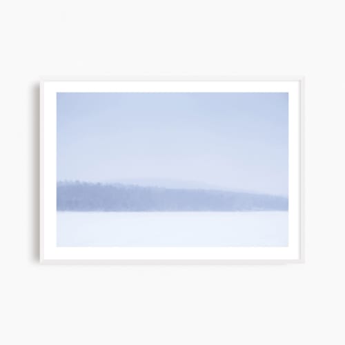 Minimalist winter landscape, 'Frozen Lake' photography print | Photography by PappasBland