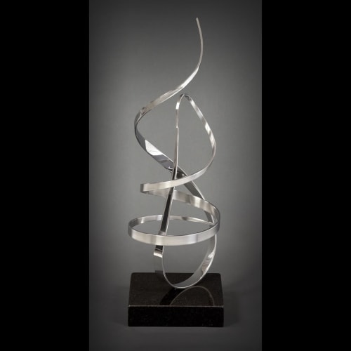 "Spirit" Polished and Brushed stainless kinetic art | Sculptures by Kinetic Steel
