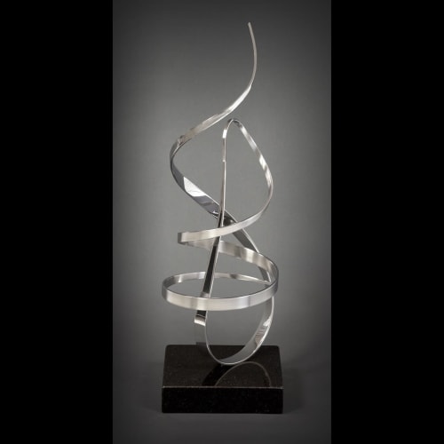 "Spirit 29”H” Polished and Brushed stainless kinetic art | Sculptures by KineticSteel