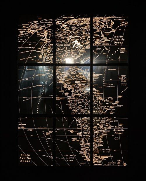 Backlit wall map | Lighting by Radiant Maps | New York, NY in New York