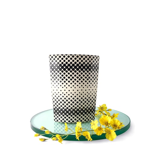 Glass and Silk Vase - OP ART | Decorative Objects by DeKeyser Design